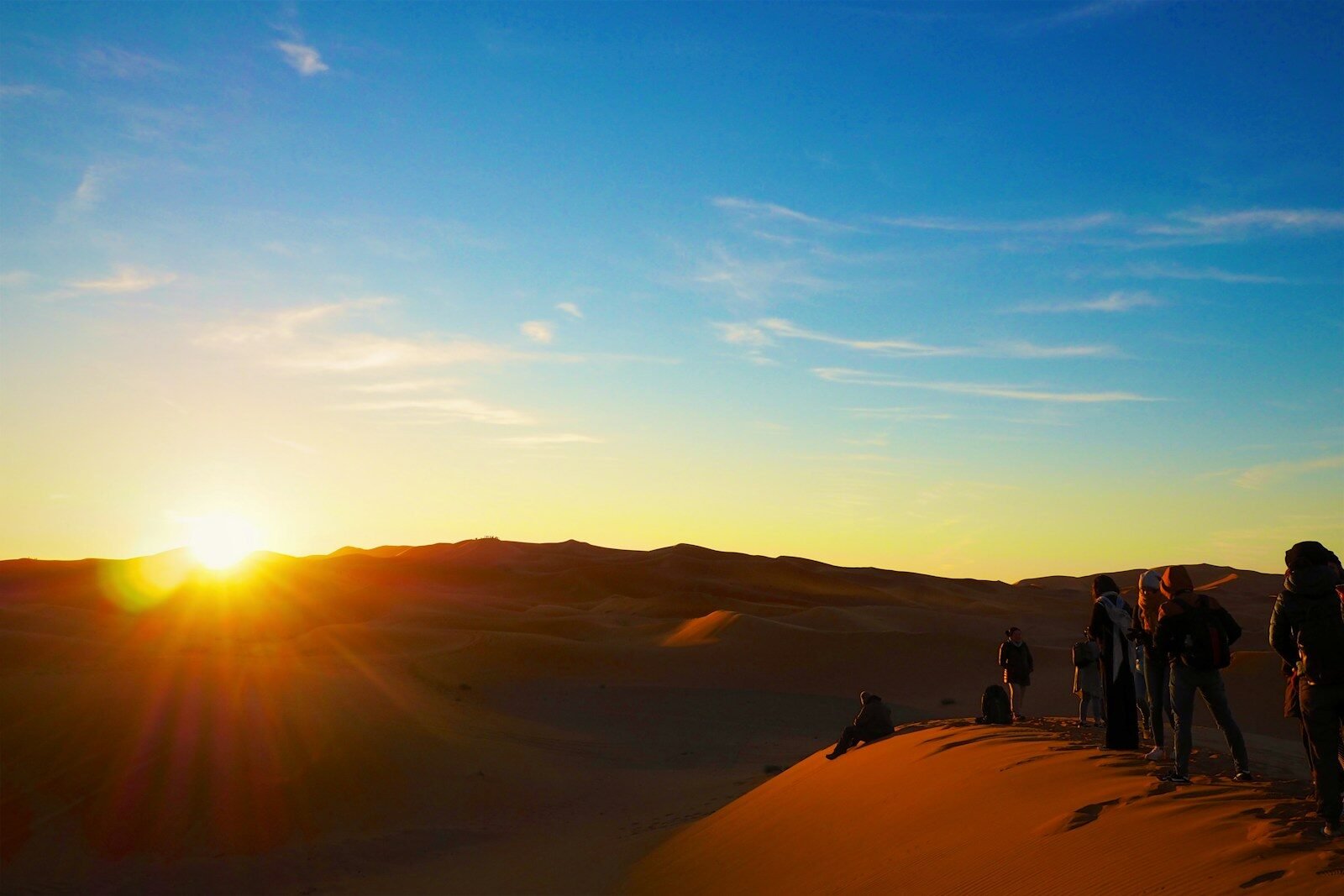 Dune dorate del deserto del Sahara